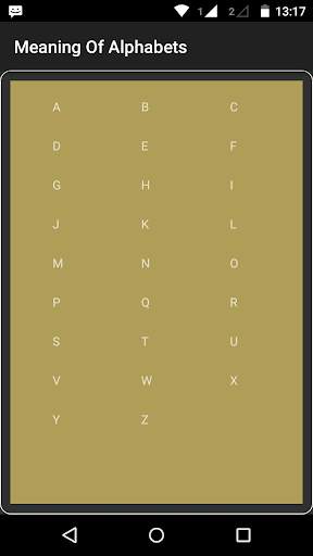 Meaning Of Alphabets screenshot 2
