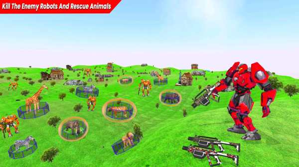 Animal Rescue Game Robot Games 4 تصوير الشاشة
