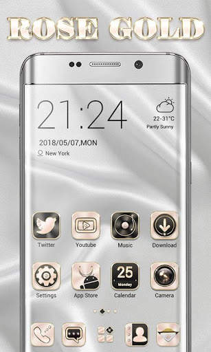 Rose GoldX GO Launcher Theme screenshot 1