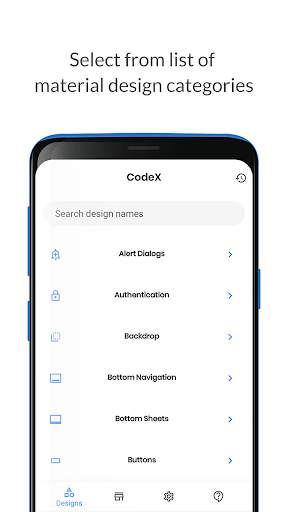 CodeX - Android Material UI Templates screenshot 1