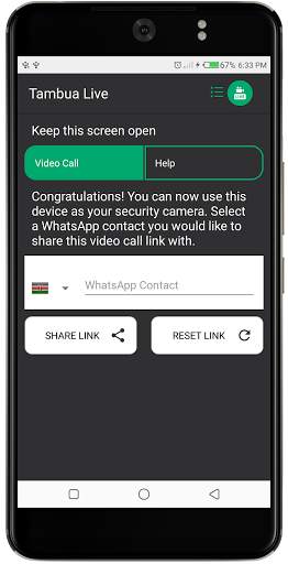 Tambua Live | Automatic Video Call For WA | Camera screenshot 2