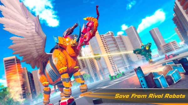 Flying Elephant Robot Car Game - Car Robot War screenshot 8