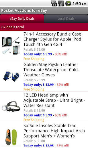 Pocket Auctions for eBay screenshot 5