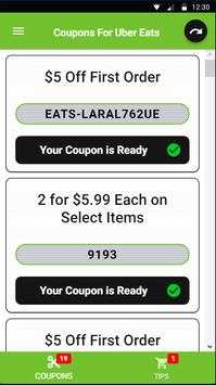 Coupons For Uber Eats: Local Food Delivery screenshot 2