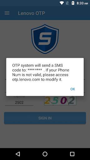 Lenovo OTP screenshot 3
