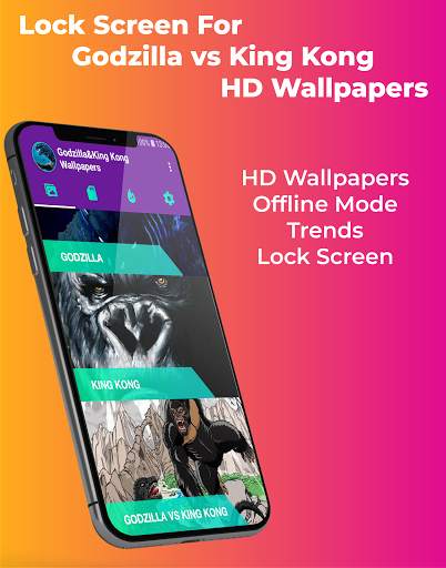 Godzilla Wallpapers Lock Screen-King vs Godzilla screenshot 2