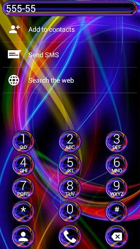 Dialer Theme Neon Abstract screenshot 3