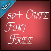 50  Cute Font Free أيقونة