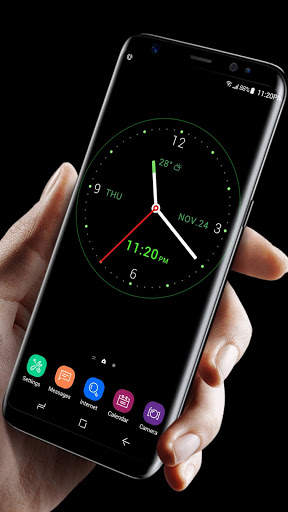 Black Watchface Live Wallpaper screenshot 2