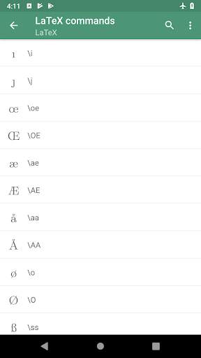 LaTeX equation editor: Unicode Math Symbols screenshot 4