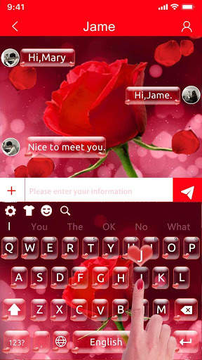 Romantic Rose Keyboard स्क्रीनशॉट 2