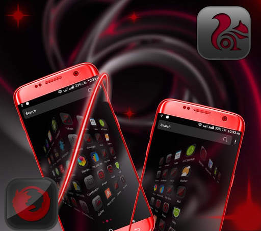 Red Black Launcher Theme screenshot 2