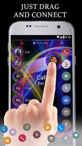 Neon Abstract Phone Dial Theme скриншот 3