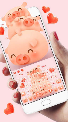 Cute Pink Pig keyboard screenshot 1