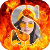 Fire Text 3D Photo Frame - Stylish Fire Text Maker icon