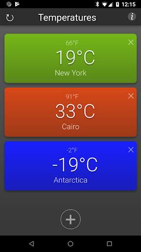 Temperatures screenshot 1