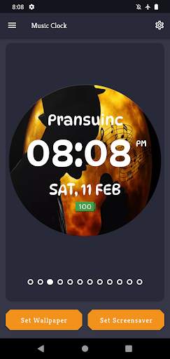 Music Clock Live Wallpaper screenshot 2