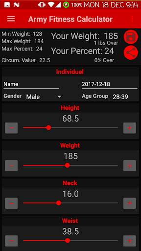 Army Fitness Calculator (ACFT/APFT) screenshot 2