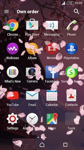 Sakura theme Xperia Launcher screenshot 4