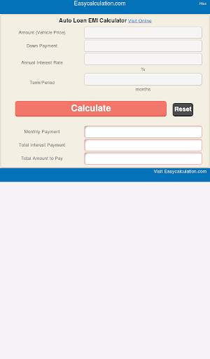 Auto Loan EMI Calculator screenshot 2