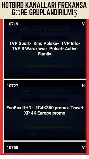 HotBird TV ve radyo Kanalları  screenshot 1