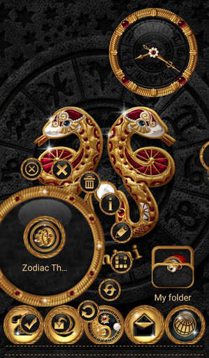 TSF NEXT ADW Nova LAUNCHER GOLD PEARL ZODIAC THEME screenshot 7