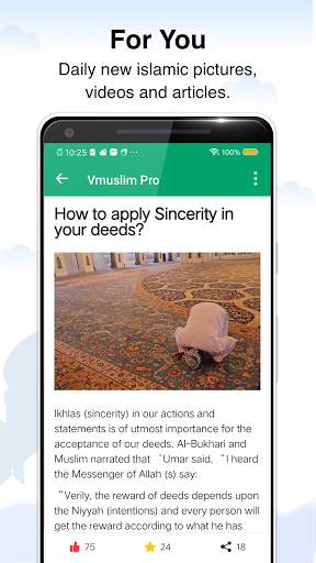 Prayer times, Quran and azan & Qibla-Vmuslim Pro screenshot 8