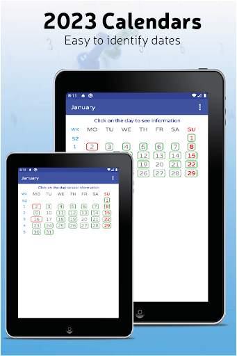Calendars 2023 with holidays screenshot 9