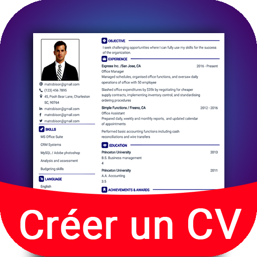 Créer CV, Lettre de motivation icon
