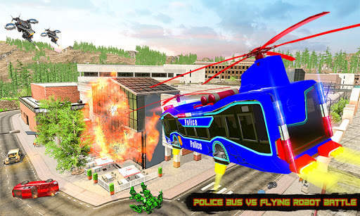 Fly Bus Robot Helicopter Car Transform Robot Games screenshot 1
