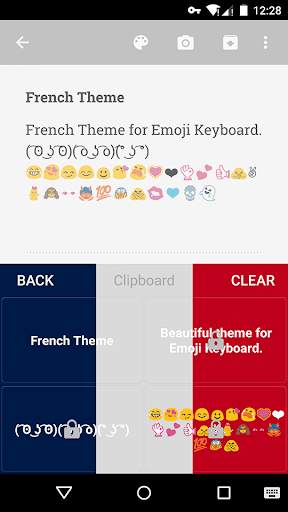 French Emoji Keyboard Theme screenshot 4