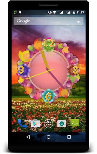 Flower Clock Live Wallpaper screenshot 5