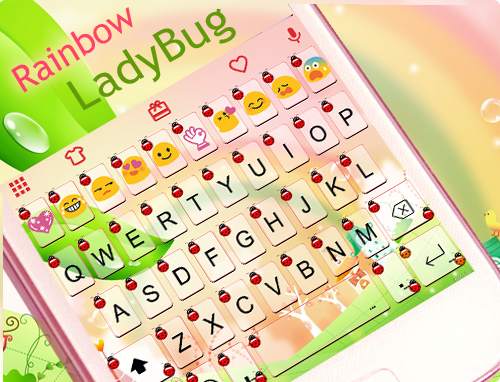 Rainbow Ladybug Emoji Keyboard screenshot 5