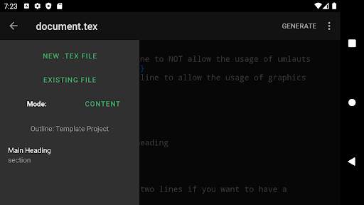 VerbTeX LaTeX Editor screenshot 2