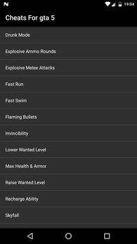 Cheats For gta 5 FREE screenshot 7