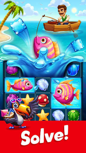 Tropic Trouble Match 3 Builder 1 تصوير الشاشة