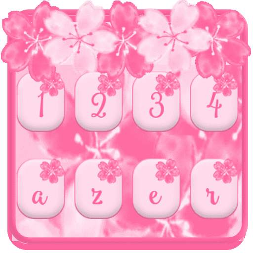 Pink sakura flower keyboard 10001005