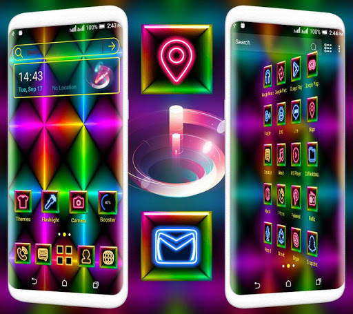 Colorful Neon Launcher Theme screenshot 2
