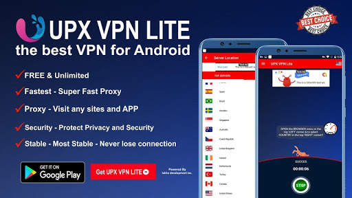 UPX VPN Lite - Safer, Faster & Unlimited VPN screenshot 1
