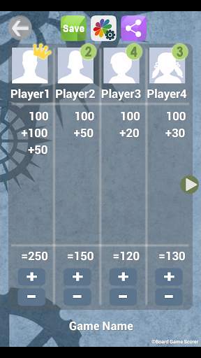 Tabletop Game Scorer 1 تصوير الشاشة