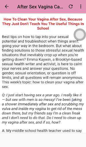 Vagina Care 8 تصوير الشاشة