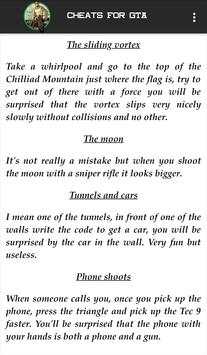 Cheats For GTA   Solutions screenshot 8