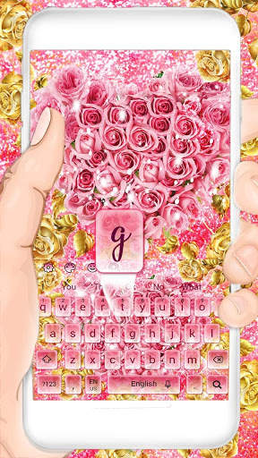 Glitter Flower Heart Keyboard screenshot 3