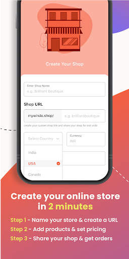 windo - create ecommerce store screenshot 1