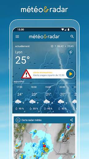 Météo & Radar - pluie et vent screenshot 1