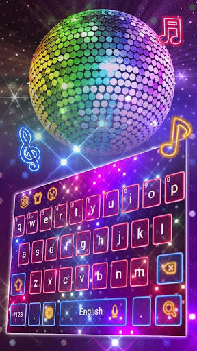Sparkling Neon Disco Keyboard स्क्रीनशॉट 2