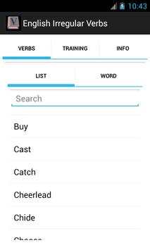 English Irregular Verbs Free screenshot 1