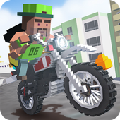 Mr. Blocky Moto Bike Driver SIM icon