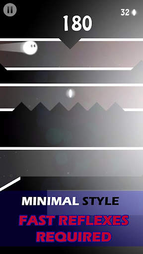 White Bouncing Ball Space Escape Gila Menyenangkan screenshot 5
