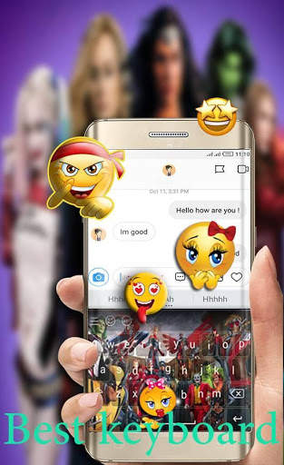 superhero Keyboard Theme Emoji 2 تصوير الشاشة